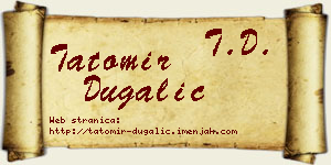 Tatomir Dugalić vizit kartica